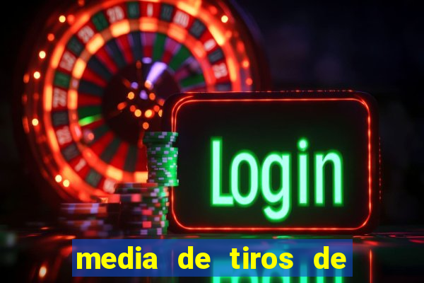 media de tiros de meta por jogo